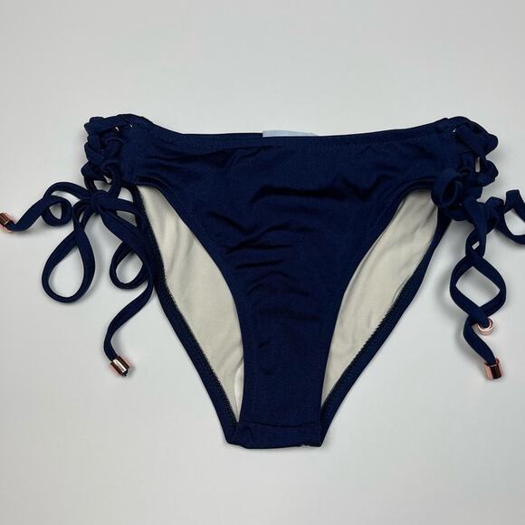 EberJey Beach Glow Jagger Bikini Bottom Navy Small - Picture 7 of 7